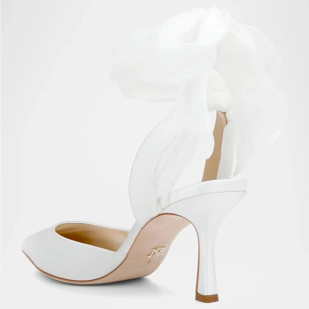 Badgley Mischka Blaze Satin Ankle Wrap Pumps Size 10 NWT - Picture 3 of 3